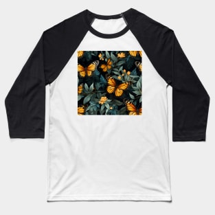 Monarch Butterflies Watercolor 5 Baseball T-Shirt